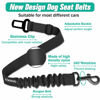 Picture of COOYOO Dog Seat Belt,3 Piece Set Retractable Dog Car Harness Adjustable Dog Seat Belt for Vehicle Nylon Pet Safety Seat Belts Heavy Duty & Elastic (1 Pack Black)