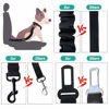 Picture of COOYOO Dog Seat Belt,3 Piece Set Retractable Dog Car Harness Adjustable Dog Seat Belt for Vehicle Nylon Pet Safety Seat Belts Heavy Duty & Elastic (1 Pack Black)
