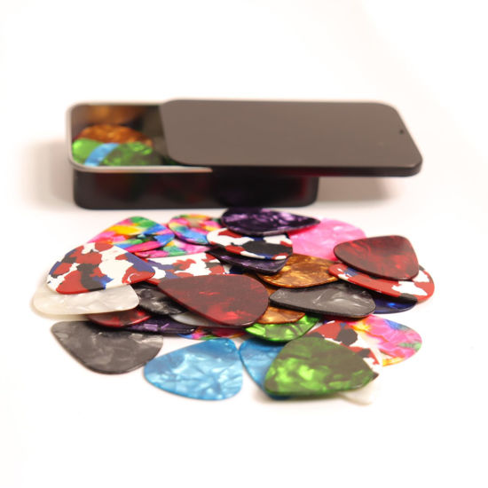Picture of 3 Thickness Guitar Picks,48 Pcs Fishkonw Guitar Picks for Acoustic Guitar,Thin,Medium,Heavy Guitar Pic for Bass Guitar