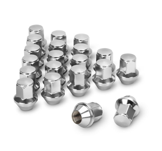Picture of Dynofit 14x1.5 Factory Lug Nuts for Mustang Edge, 20pcs One-piece Style Chrome Wheel Nut Compatible With Ford Explorer Fusion Maverick, Alloy Steel Lugnut fit Aviator MKX Replace OE#ACPZ-1012-M/1012-D