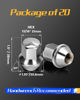 Picture of Dynofit 14x1.5 Factory Lug Nuts for Mustang Edge, 20pcs One-piece Style Chrome Wheel Nut Compatible With Ford Explorer Fusion Maverick, Alloy Steel Lugnut fit Aviator MKX Replace OE#ACPZ-1012-M/1012-D