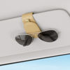 Picture of Sotfamily Sunglass Holder for Car, Suede Cloth Magnetic Sunglasses Clip for Car Visor, Sunglass Organizer for Car Accessories, 2 Packs, Beige