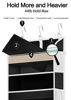 Picture of TAHAVICE 2 Pack Over The Door Storage Organizer with 5 Pockets 10 Mesh Side Pockets, 44 lbs Weight Capacity Door Hanging Organizers and Storage for Bedroom,Bathroom,Nursery,Pantry,Dorm(Black)