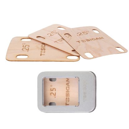 Picture of 3pcs Guitar Neck Shims Shim Made of Canada Solid Maple Wooden, For Bolt-on Neck Bolts, Shaped 0.25 Degree (3pcs 0.25 Degree)