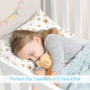 Picture of 2-Pack Toddler Pillow,13X18 Cotton Toddler Pillows for Sleeping, Machine Washable Kids Pillows with Pillowcase, Perfect for Travel, Toddlers Cot (Sunny Rainbow)