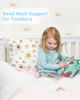 Picture of 2-Pack Toddler Pillow,13X18 Cotton Toddler Pillows for Sleeping, Machine Washable Kids Pillows with Pillowcase, Perfect for Travel, Toddlers Cot (Sunny Rainbow)