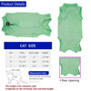 Picture of kzrfojy Cat Surgery Recovery Suit Professional for Surgical Abdominal Wound Or Skin Diseases E-Collar Alternative for Cats Dogs After Surgery Wear Pajama Suit (Green, Medium)
