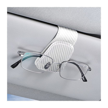 Picture of AICEL Sunglasses Holders for Car Sun Visor, Leather Eyeglasses Hanger Mounter, Magnetic Glasses Holder and Ticket Card Clip, Auto Interior Accessories Universal for SUV Pickup Truck
