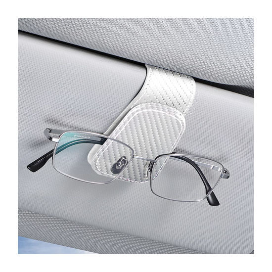 Picture of AICEL Sunglasses Holders for Car Sun Visor, Leather Eyeglasses Hanger Mounter, Magnetic Glasses Holder and Ticket Card Clip, Auto Interior Accessories Universal for SUV Pickup Truck