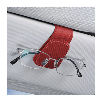 Picture of AICEL Sunglasses Holders for Car Sun Visor, Leather Eyeglasses Hanger Mounter, Magnetic Glasses Holder and Ticket Card Clip, Auto Interior Accessories Universal for SUV Pickup Truck