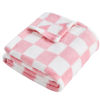 Picture of Yurhap Checkered Baby Blanket for Girls Pink Fleece Baby Blankets for Girls Boys, Warmer Comfort Lightweight Bed Blanket for Toddlers Infants or Newborn, 30''x40'', Pink
