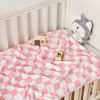 Picture of Yurhap Checkered Baby Blanket for Girls Pink Fleece Baby Blankets for Girls Boys, Warmer Comfort Lightweight Bed Blanket for Toddlers Infants or Newborn, 30''x40'', Pink