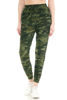 Picture of Leggings Depot Women's Relaxed fit Jogger Pants - Track Cuff Sweatpants with Pockets-N021, Small, Camouflage Army