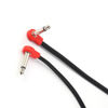 Picture of Freleaf Professional Flat Guitar Patch Cables, Noise Free, Save Space, 1/4" TS Right Angle for Guitar Effect Pedals, 6IN 4 Pack, Red
