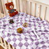 Picture of Yurhap Checkered Baby Blanket Fleece Baby Blankets for Girls, Ultra Soft Cozy Fluffy Infant Toddler Newborn Receiving Blankets for Crib Stroller, 30''x40'', Purple