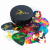Picture of BigDeer 16 pack Celluloid Guitar Picks ，includes Thin,Medium, Heavy & Extra Heavy Picks Plectrums for Acoustic Guitar,Ukulele,Bass Wrapped in tin box