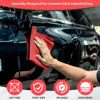 Picture of HOMERHYME Shop Towels Rags, 100 Pack Microfiber Cleaning Cloth Bulk Absorbent Detailing Rags, Lint-Free Microfiber Towels for Cars, Mechanic, Shop, Garage & Housekeeping 11.5"*11.5" Red
