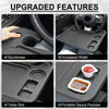 Picture of JUSTTOP 4 in 1 Car Steering Wheel Desk for Laptop,Versatile Upgraded Car Seat Tray, Spacious Steering Wheel Table with Tablet Holder and Dual Sauce Racks,Steering Wheel Under Table Console (Large)