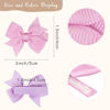 Picture of CLLOT 50PCS 2inch Baby Hair Clips - Soft Cotton Fully Lined Tiny Baby Hair Bows Alligator Clips for Baby Girls Infants Toddlers 25 Colors in Pairs (Type B)