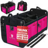 Picture of TRUNKCRATEPRO Pink SUV and Jeep Trunk Organizer - Premium Adjustable Multi-Compartment Collapsible Car Storage (Large Capacity)