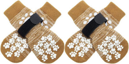 Picture of EXPAWLORER Anti Slip Dog Socks to Prevent Licking Paws, Dog Shoes for Hot Pavement, Dog Booties for Small Medium Large Senior Dogs, Traction Control Dog Boots & Paw Protectors for Hardwood Floors