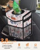 Picture of Pritent Car Trash Can with Lid, Cute Leakproof Car Trash Garbage Bag Hanging Vehicle Trash Bin Small Portable Automotive Garbage Cans Organizer for Back/Front Seat/Console(2.8 gal,Flamingo Print