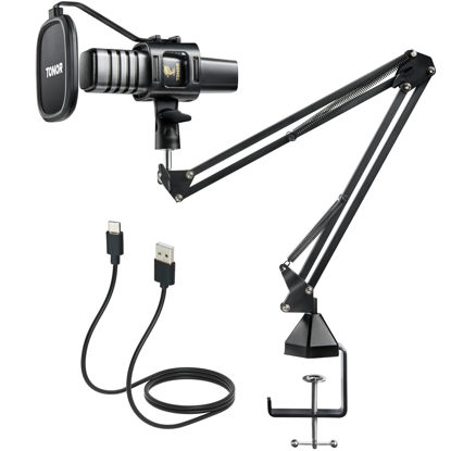 Picture of TONOR USB Microphone Kit, PC Podcast Recording Cardioid Condenser Computer Mic Set for Gaming, Streaming, Singing, Voice Over, YouTube, Studio Mic Bundle with Adjustable Arm Stand, TC30+