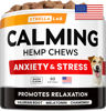 Picture of Hemp Calming Chews for Dogs - Dog Calming Treats - Anxiety Relief Treats - Dog Calming Chews - Stress - Sleep Calming Aid - Health & Wellness Supplements for Dog Separation Barking - 60 Treats