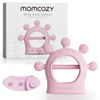 Picture of Momcozy Baby Teether Toys | Baby Teething Toys | Baby Teething Relief | Food Grade Silicone Teether Baby Toys | Baby Teether 0-6 Months | Teething Toy 6-12 Months | Baby Essential | Pink