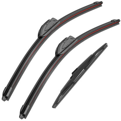 Picture of 26" 14" 13" Windshield Wiper Blades Replacement for Hyundai Santa Fe 2018 2017 2016 2015 2014 2013 Santa Fe XL 2013-2019 Premium All Weather Blade (3 of Set)