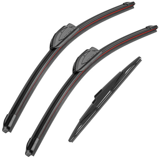 Picture of 26" 14" 13" Windshield Wiper Blades Replacement for Hyundai Santa Fe 2018 2017 2016 2015 2014 2013 Santa Fe XL 2013-2019 Premium All Weather Blade (3 of Set)