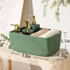 Picture of MiniArk Shelf Storage Baskets for Organizing | Closet Organizer Bins | Small Baskets | Toy Basket | Cute Decorative Basket | Cube Storage Bin | Woven Rope Basket | 13×8.5×5.1” | 3 Packs Green