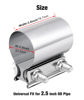 Picture of EVIL ENERGY 2.75 Inch Exhaust Clamp,2 3/4" Butt Joint Band Clamp Sleeve Coupler Stainless Steel for Pipes,Mufflers,Catalytic Converters