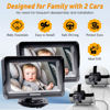Picture of Baby Car Camera 2-Pack for Seat: Adjustable Infant Car Camera Easy Setup for Family with 2 Cars - HD 1080P Crystal Night Vision Backseat Camera for Two Kids