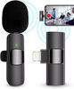 Picture of Professional Wireless Microphone for iPhone, iPad, Cordless Lavalier Lapel Omnidirectional Condenser Recording Mic for Video Recording, Live Streaming, Interview Podcast Vlog YouTube Tiktok