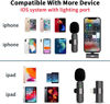 Picture of Professional Wireless Microphone for iPhone, iPad, Cordless Lavalier Lapel Omnidirectional Condenser Recording Mic for Video Recording, Live Streaming, Interview Podcast Vlog YouTube Tiktok