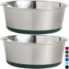 Picture of Gorilla Grip Set of 2 Dog Bowls, Holds 4 Cups (32 fl oz), Heavy Duty Metal Food and Water Bowl for Feeding Dogs and Cats, Dishwasher Safe, Rust Resistant Stainless Steel, BPA Free Rubber Base, Green