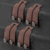 Picture of Amelity Headrest Hooks, Car Seat Back Hooks for Car, Car Seat Back Double Hook Leather, Purses Hooks for Car (Brown-4 Pack)