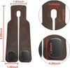 Picture of Amelity Headrest Hooks, Car Seat Back Hooks for Car, Car Seat Back Double Hook Leather, Purses Hooks for Car (Brown-4 Pack)