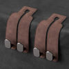 Picture of Amelity Car Hooks for Purses and Bags, Headrest Hooks for Car, Purse Hook for Car, 2 in 1 Car Seat Hooks for Headrest (Brown - 2 Pack)