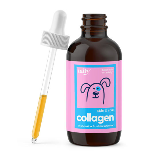 Picture of Skin and Coat Supplement for Dogs, Cats | Taily Liquid Collagen for Dogs | Itch Relief for Dogs with Allergies, with Grass Fed Collagen, Biotin, Vitamin C and Hyaluronic Acid | Made in USA