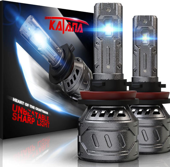 Picture of KATANA H11 Bulb,H9 H8 Light Bulb 400% Brightness 6500K White Extremely Super Bright Plug and Play Mini Size of Fog Bulb 2