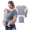 Picture of Momcozy Baby Wrap Carrier, Easy to Wear Infant Carrier Slings, Lightweight Hands Free Baby Sling, Adjustable Baby Carriers for Newborn to Toddler 8-35 lbs, Grey