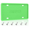 Picture of QiqaMole 1 Pack Silicone License Plate Frame, Front Back License Plate Cover, License Plate Bracket Holder Rust-Proof, Rattle-Proof, Weather-Proof for US and CA Standard Car (Green)
