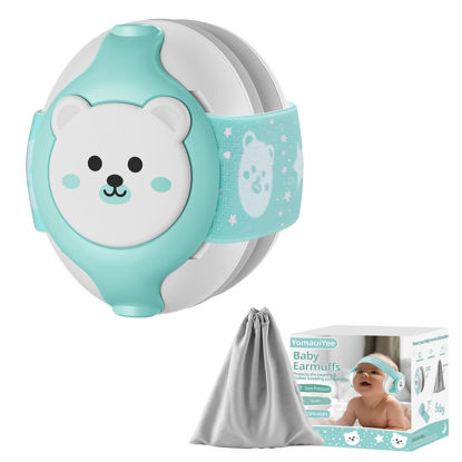 Picture of YomauiYee Baby Headphones,Bear Baby Ear Protection Noise Cancelling Headphones for Infants 0-36 Months,Baby Travel Essentials with Carrying Bag Baby Earmuffs for Sleep/Airplane/Outdoor