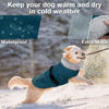 Picture of Lelepet Warm Dog Coat Reflective Dog Fleece Vest Waterproof Dog Jacket Windproof Dog Winter Coat Dog Cold Weather Coat with Adjustable Buckle Large Dog Coat Dog Snowsuit Dog Coat for Extra Large Dogs
