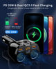 Picture of [2023 Upgraded] Cigarette Lighter Splitter, SUPERONE 180W 2-Socket Cigarette Lighter Adapter with Dual QC3.0 and 20W PD USB C Car Charger Splitter for GPS/Dash Cam/Laptop/iPad/iPhone 16/15/14/13/12/11