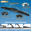 Picture of 14 inch Rear Windshield Wiper Blade Replacement for Subaru Forester 2022-2006 Ascent 22-19 Impreza 11-04 Legacy 09-05 Outback 19-05 Tribeca 14-06 /Honda CRV 11-07 Fit 20-07 Back Window 14-B H354