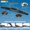 Picture of 12 inch Rear Windshield Wiper Blade Replacement for Ford Flex 2019 2018 2017 2016 2015 2014 2013 2012 2011 2010 2009 Escape 2012 2011 2010 2009 2008 Back Window Windshield Wiper blades 12-E H300