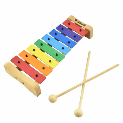 Picture of MUSICUBE Xylophone with Harmonica for Kids Orff Instruments Wooden Xylophone with Mallets Toddler Baby Musical Instrument Educational Music Toys Christmas Day Gifts for Boys Girls